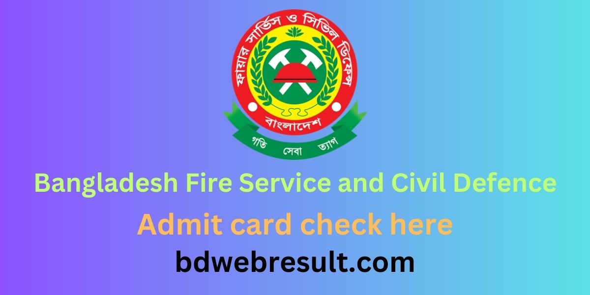 Fire Service admit card 2023